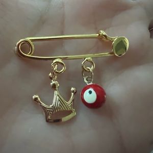 Babypin. Baby safety pin gold plated